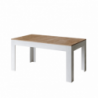 Tavolo allungabile 90x160/220 cm Bibi Mix piano Bianco Spatolato - base Antracite Spatolato