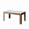Tavolo allungabile 90x160/220 cm Bibi Mix piano Bianco Spatolato - base Antracite Spatolato