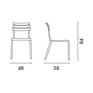 Zoom Sedia Olbia Senza Braccioli In Polipropilene Verde Moia