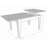 Tavolo allungabile 90x120/180 cm Cico Mix piano Bianco Spatolato - base Antracite Spatolato
