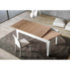 Tavolo allungabile 90x120/180 cm Cico Mix piano Bianco Spatolato - base Antracite Spatolato