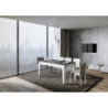 Tavolo allungabile 90x160/220 cm Cico Mix piano Bianco Spatolato - base Antracite Spatolato