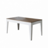Tavolo allungabile 90x160/220 cm Cico Mix piano Bianco Spatolato - base Antracite Spatolato