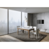 Tavolo allungabile 90x160/220 cm Cico Mix piano Bianco Spatolato - base Antracite Spatolato