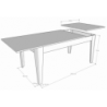 Tavolo allungabile 90x160/220 cm Cico Mix piano Bianco Spatolato - base Antracite Spatolato