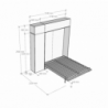 Letto a scomparsa 160 verticale Kentaro con colonna e pensili