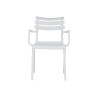 Sedia Olbia con braccioli polipropilene bianca Moia outdoor