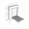 Letto a scomparsa 140 verticale Kentaro con colonna e pensili