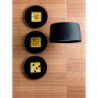 Set di 3 Piatti decorativi Piatti 50cm X 50cm H 8cm Stones