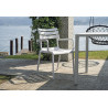 Sedia Olbia con braccioli polipropilene bianca Moia outdoor