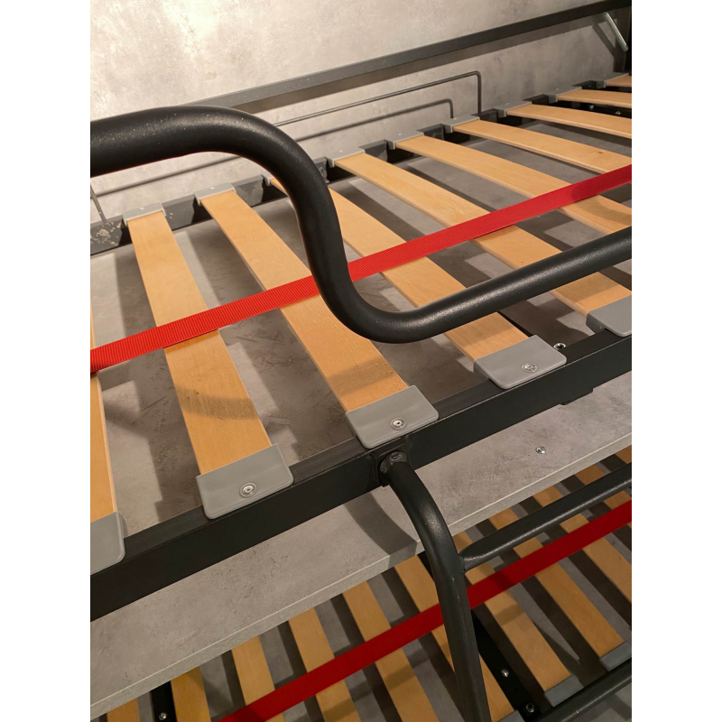 Letto a scomparsa singolo orizzontale Kando con materasso