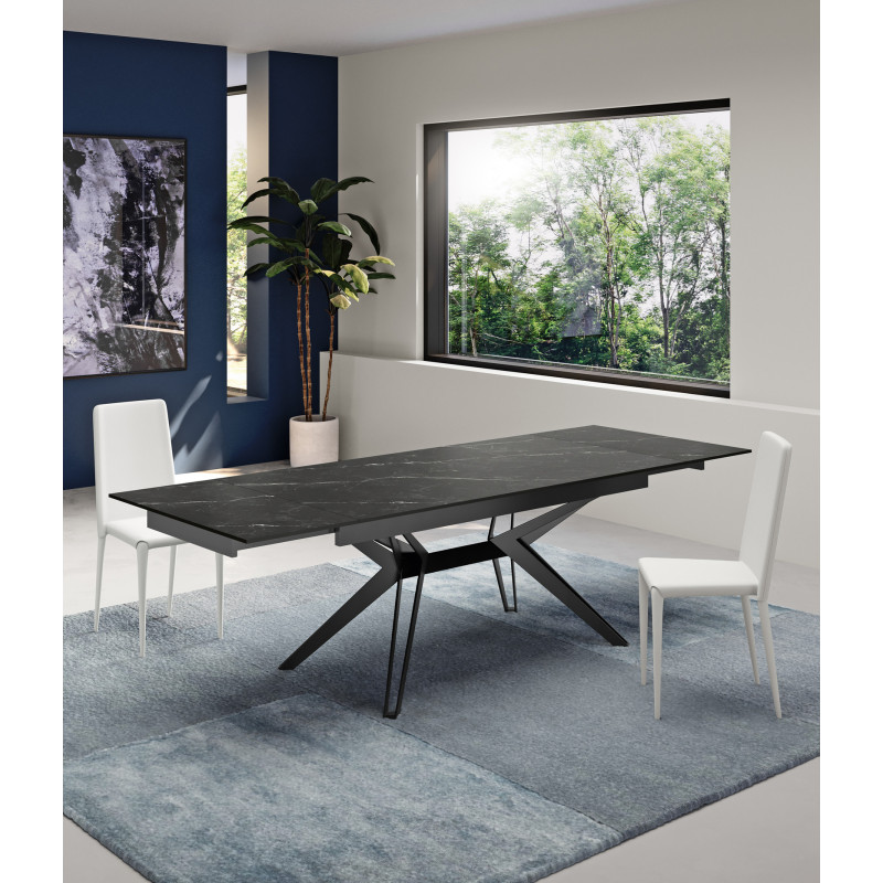 Set di 4 Sedie in similpelle Cleo 40cm X 42cm H 96cm Stones