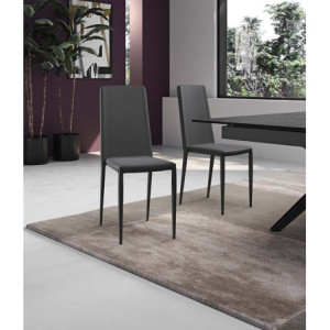 Sedia in similpelle Cleo 40cm X 42cm H 96cm Stones