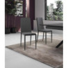 Set di 4 Sedie in similpelle Cleo 40cm X 42cm H 96cm Stones