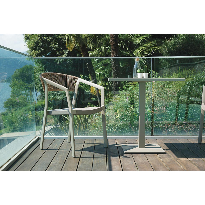 Piano in alluminio 70x70 antracite resistente per tavolo esterno