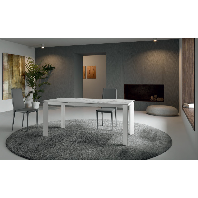 Set di 4 Sedie in similpelle Cleo 40cm X 42cm H 96cm Stones