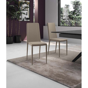 Sedia in similpelle Cleo 40cm X 42cm H 96cm Stones