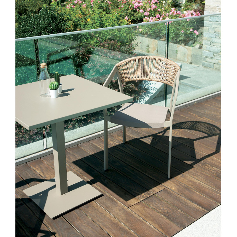 Piano in alluminio 70x70 bianco resistente per tavolo esterno