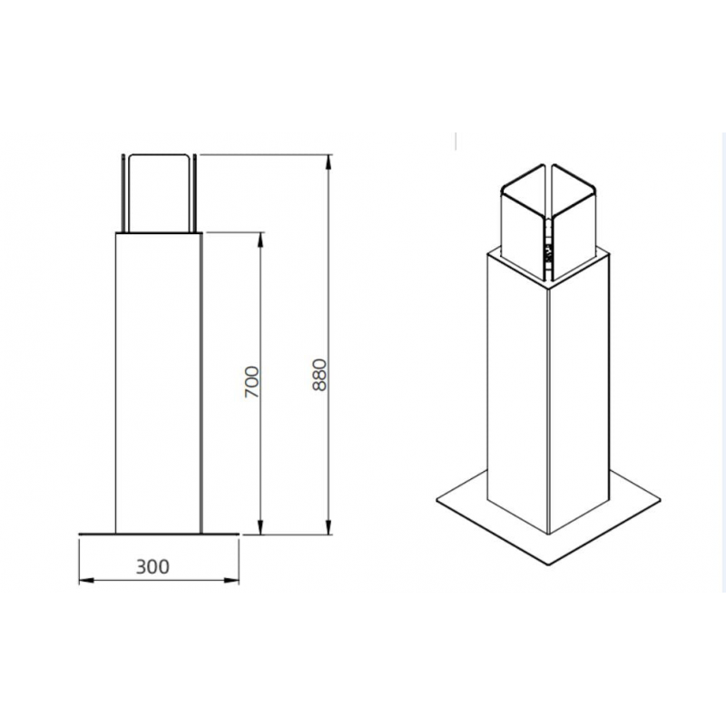 Camino a bioetanolo da giardino biocamino per esterno Capri 70 Nero
