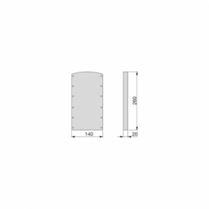Coppia spessore laterale per appendiabiti per armadio Hang, Verniciato alluminio, Tecnoplasticato