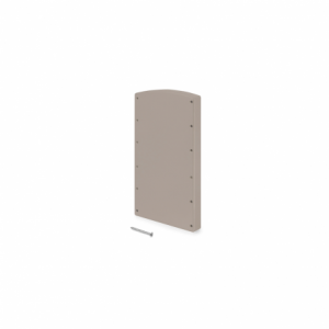 Coppia spessore laterale per appendiabiti per armadio Hang, Verniciato grigio pietra, Tecnoplasticato