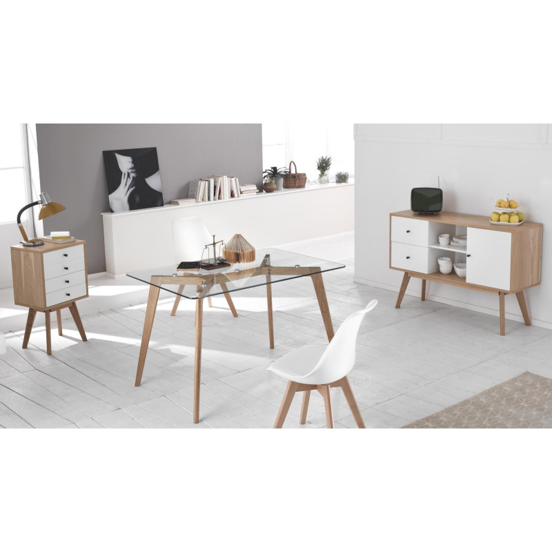 Set di 4 Sedie in polipropilene Carlotta 48.5cm X 52cm H 82cm Stones