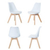 Set di 4 Sedie in polipropilene Carlotta 48.5cm X 52cm H 82cm Stones