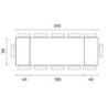 Tavolo Allungabile 160/240 x 90 cm Bridge 90cm X 160/240cm H 76cm Stones
