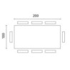 Tavolo Fisso 200 x 100 cm Bridge 100cm X 200cm H 76cm Stones
