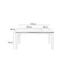 Tavolo Allungabile 120/170 x 80 cm Ceramica 2 80cm X 120/170cm H 76cm Stones