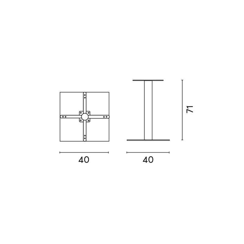Basamento tavolo alluminio piede acciaio bianco robusto moderno