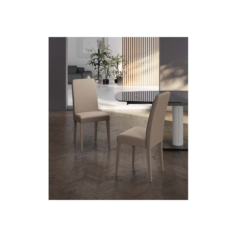 Set di 2 Sedie in similpelle Anita 59cm X 46cm H 99cm Stones