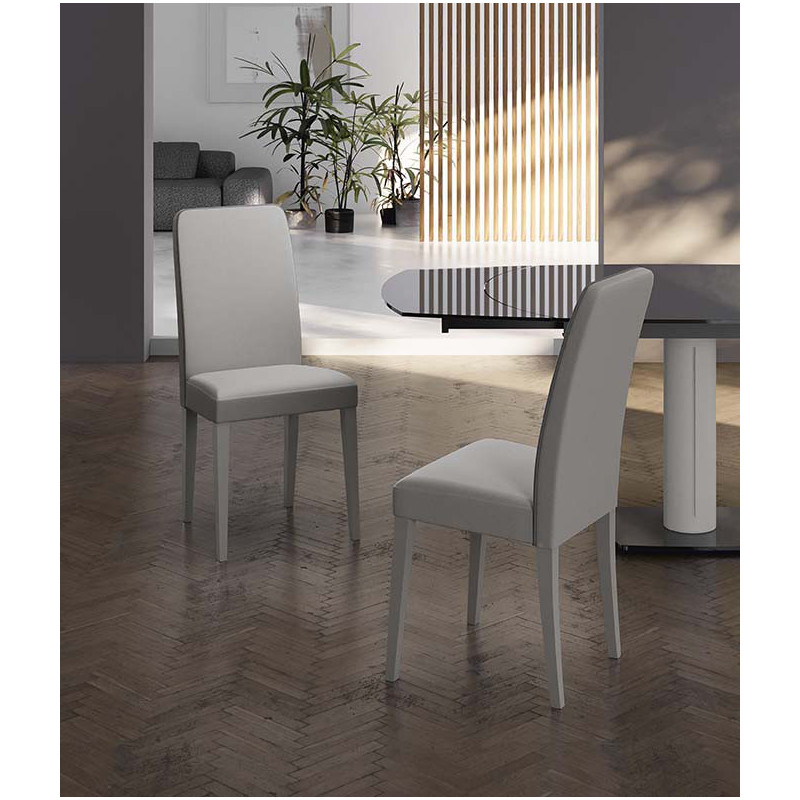 Set di 2 Sedie in similpelle Anita 59cm X 46cm H 99cm Stones