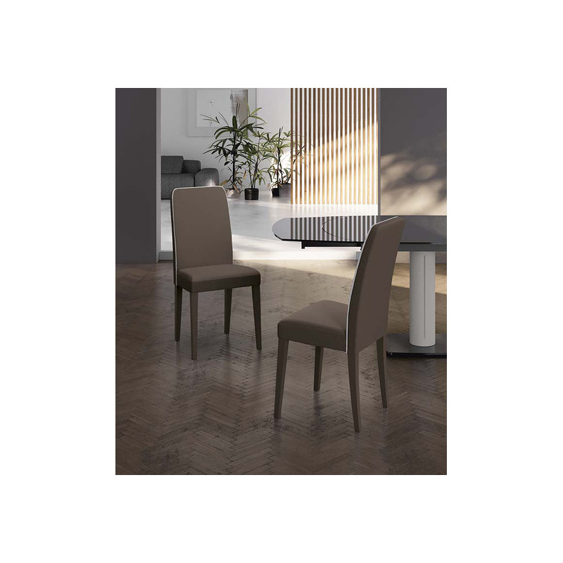 Set di 2 Sedie in similpelle Anita 59cm X 46cm H 99cm Stones