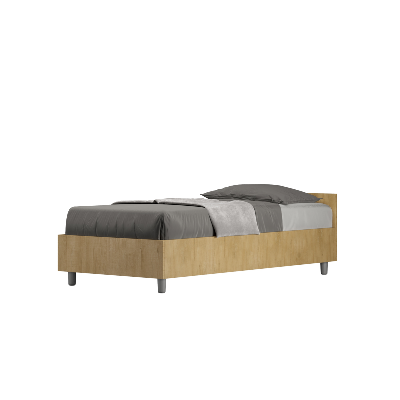 Letto Singolo 80x190 cm Nuamo - Contenitore,Quercia Natura