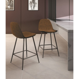 Sgabello in similpelle Brigitte 42cm X 52cm H 93cm Stones