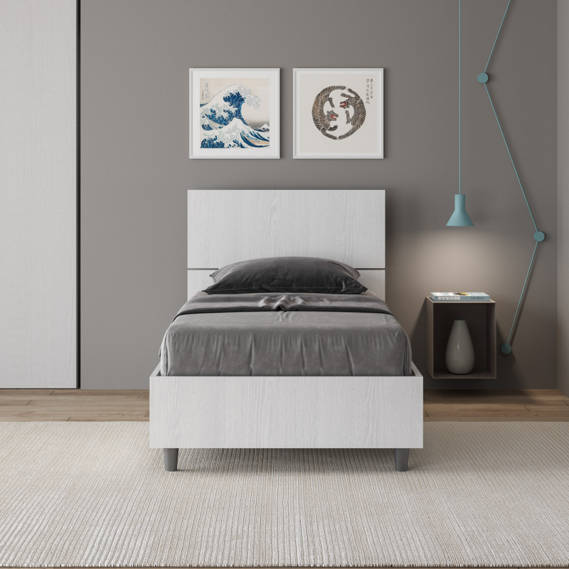 Letto Singolo 80x190 cm testata dritta Demas