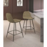Set di 2 Sgabelli in similpelle Brigitte 42cm X 52cm H 93cm Stones