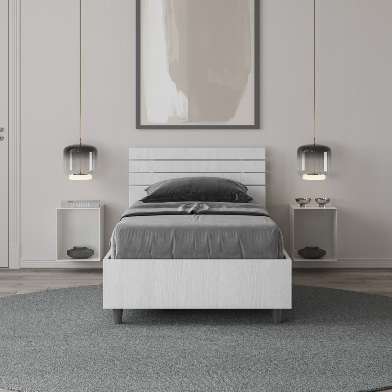 Letto Singolo 80x190 cm testata dritta con doghe Ankel