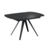 Tavolo allungabile con top in ceramica Gambe in metallo verniciato Allunghe interne Kyoto 140 90cm X 140-200cm H 75cm Stones