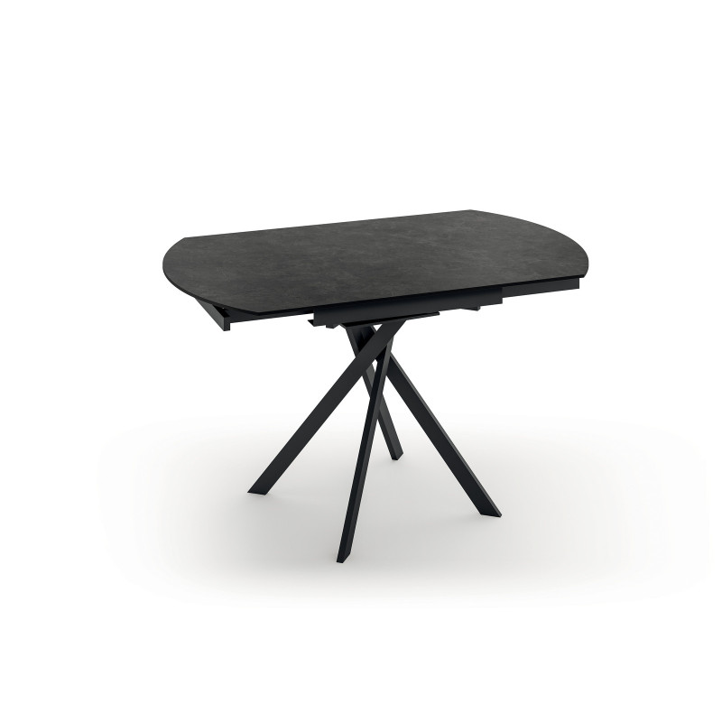 Tavolo allungabile con top in ceramica Roll 120cm X 80-120cm H 76cm Stones