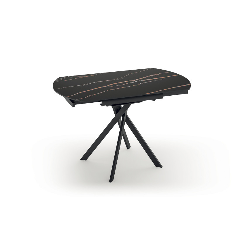 Tavolo allungabile con top in ceramica Roll 120cm X 80-120cm H 76cm Stones