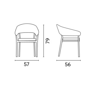 Zoom Sedia Perugia Contract In Alluminio Grigio Antracite E Corda Per Esterni Grigio Antracite Moia