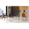Set di 4 Sedie in similpelle Brigitte 44cm X 50cm H 84cm Stones