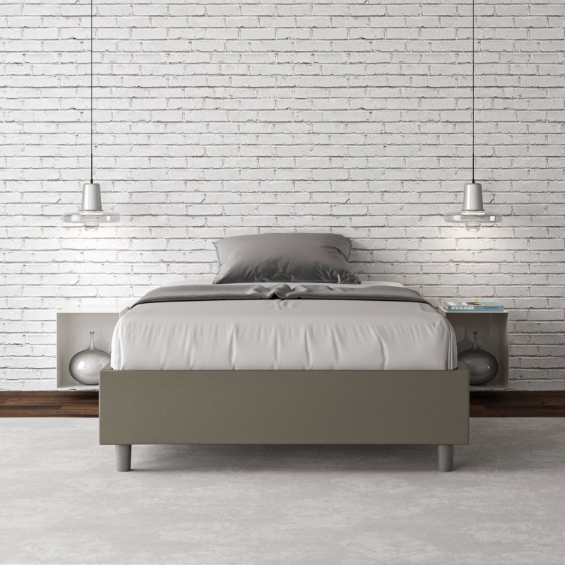 Letto Sommier imbottito 1 piazza e mezza 120x190 cm Azelia