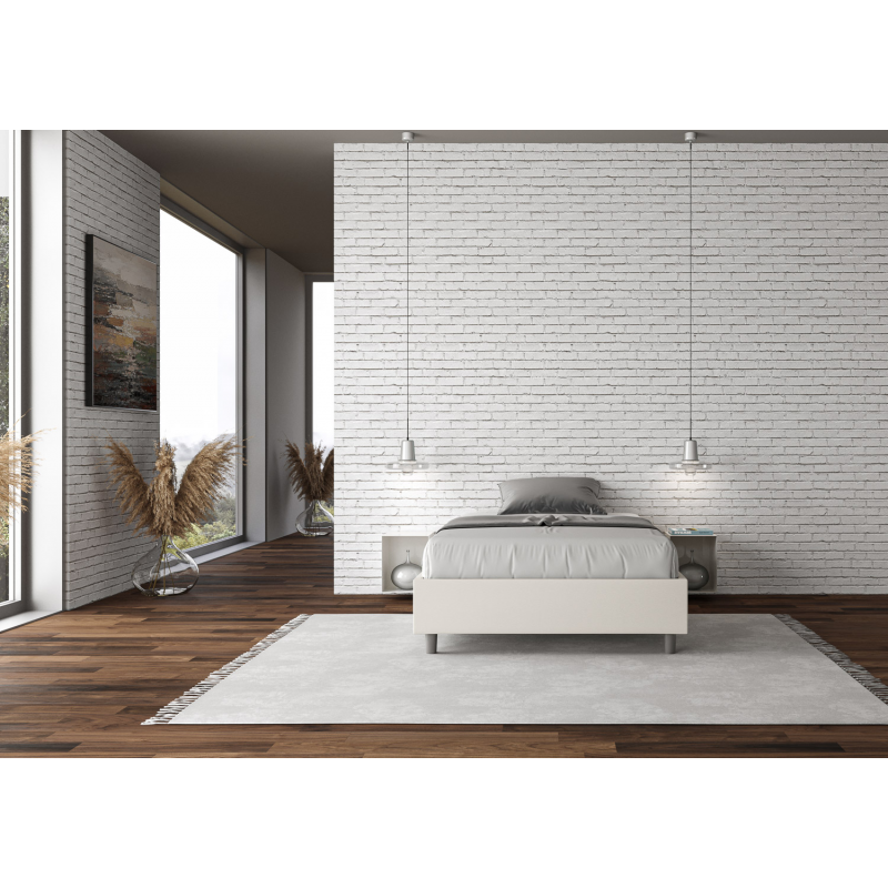Letto Sommier imbottito 1 piazza e mezza 120x190 cm Azelia