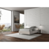 Letto Sommier imbottito 1 piazza e mezza 120x190 cm tessuto Labirinto Azelia