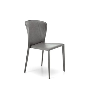 Set di 4 Sedie in similcuoio Break 49cm X 56cm H 82cm Stones