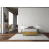 Letto Sommier imbottito 1 piazza e mezza 120x190 cm tessuto Era Azelia