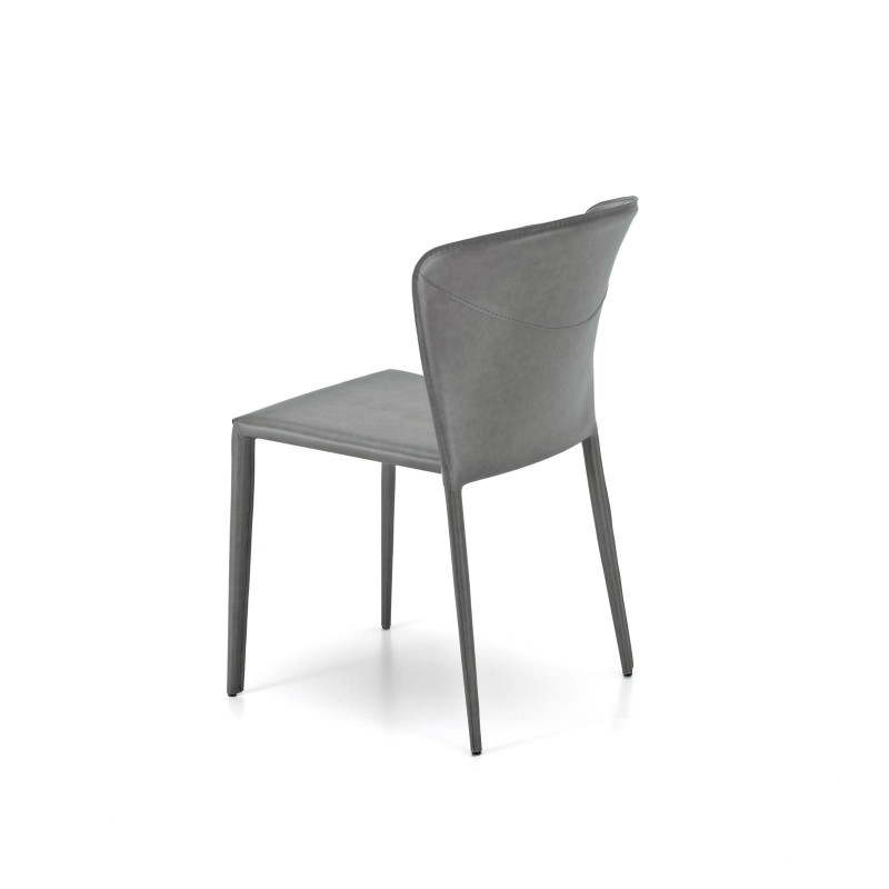 Set di 4 Sedie in similcuoio Break 49cm X 56cm H 82cm Stones
